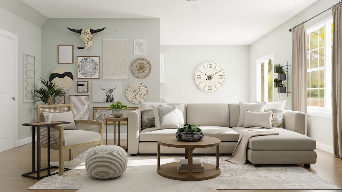 Textured decorative wallcovering in a softly lit interior